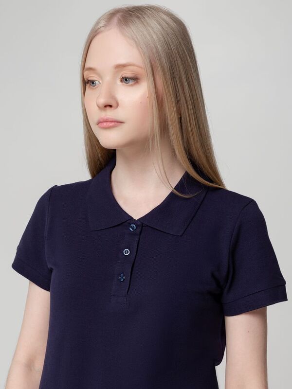 Рубашка поло женская Virma Lady, темно-синяя арт.2497.40