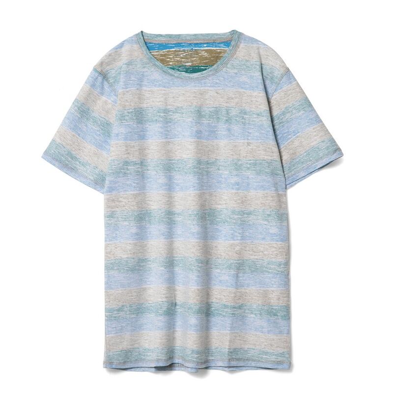 Футболка мужская Rayet двусторонняя, голубая с зеленым арт.3481.40