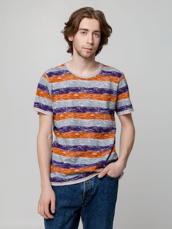 Футболка мужская Rayet двусторонняя, оранжевая с фиолетовым арт.3481.20