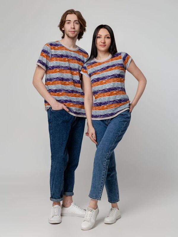 Футболка мужская Rayet двусторонняя, оранжевая с фиолетовым арт.3481.20