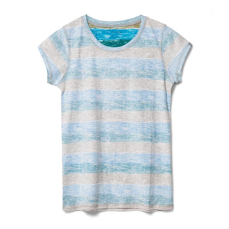 Футболка женская Rayet Lady двусторонняя, голубая с зеленым арт.3482.40