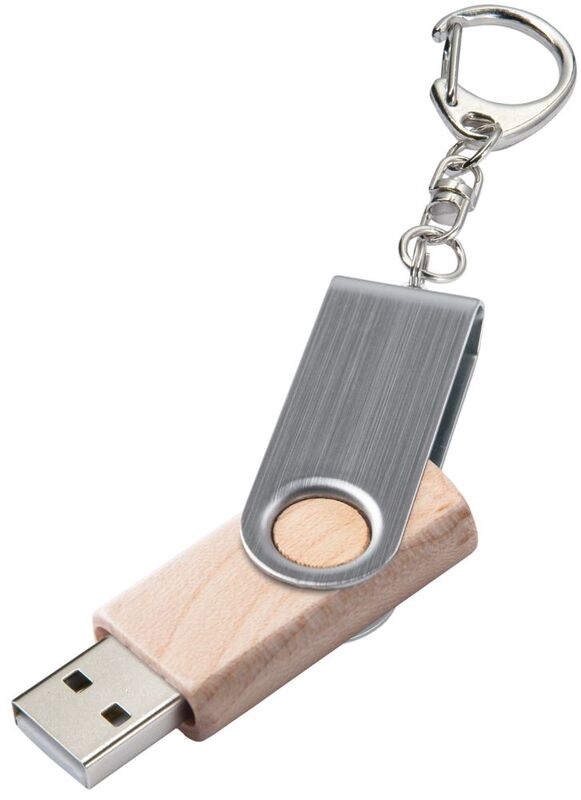 Флешка Twist Wood, светлое дерево, 16 Гб арт.7437.06
