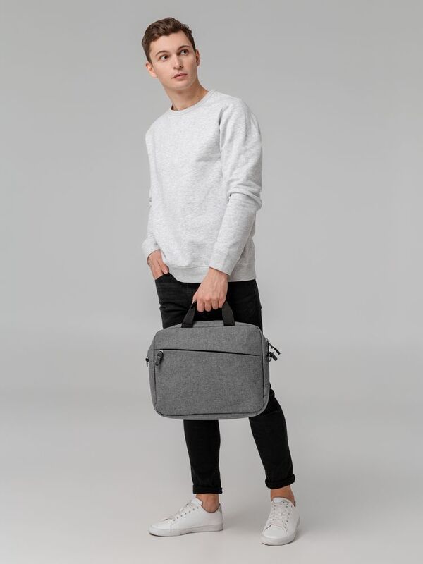 Сумка для ноутбука The First, серая арт.6836.10
