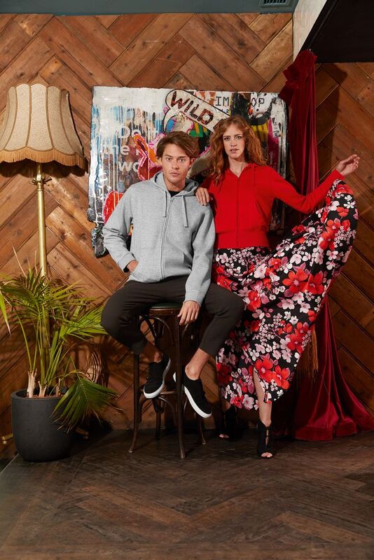 Толстовка женская Hooded Full Zip серый меланж арт.WW642610