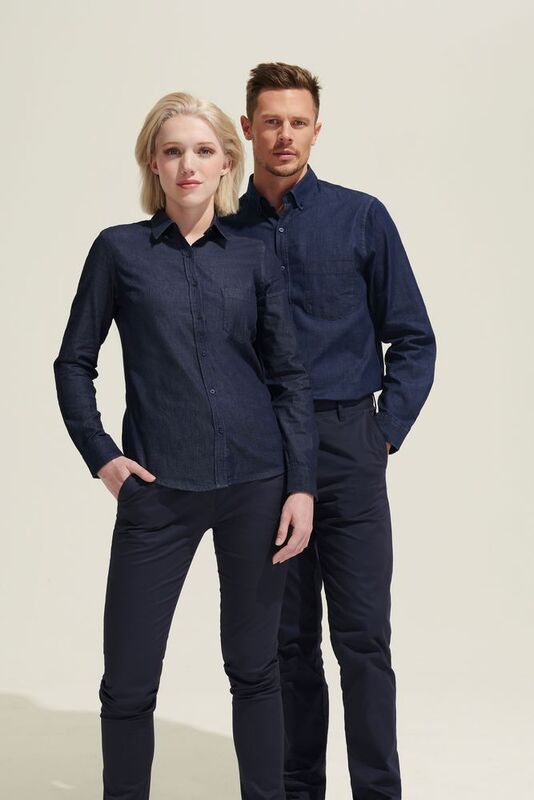 Рубашка женская Barry Women, синяя (деним) арт.02101600