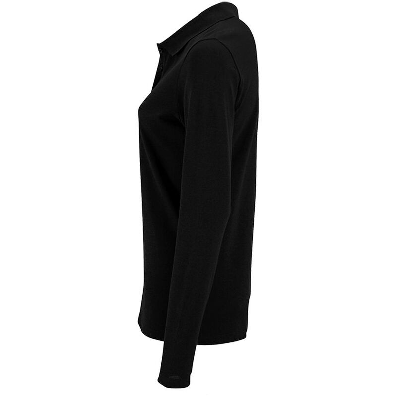 Рубашка поло женская с длинным рукавом Perfect LSL Women, черная арт.02083312