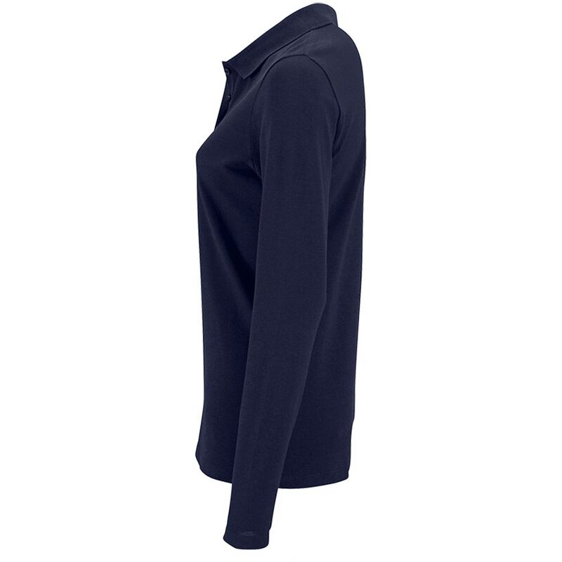 Рубашка поло женская с длинным рукавом Perfect LSL Women, темно-синяя арт.02083319