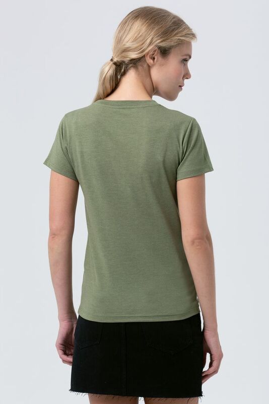 Футболка женская Regent Fit Women, меланж хаки арт.02758288