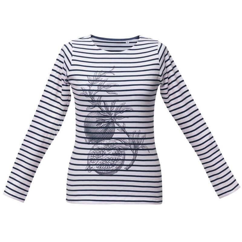 Футболка женская Grand Granat, белая с синим арт.7344.64