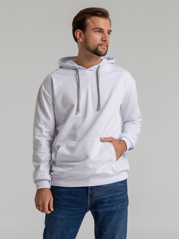 Толстовка с капюшоном Unit Kirenga, белая арт.6894.60