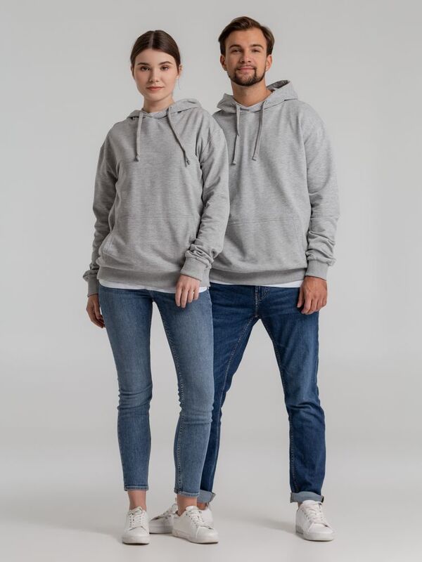 Толстовка с капюшоном Unit Kirenga, серый меланж арт.6894.11