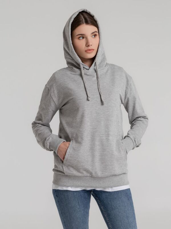 Толстовка с капюшоном Unit Kirenga, серый меланж арт.6894.11