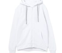 Толстовка на молнии с капюшоном Unit Siverga, белая арт.6895.60