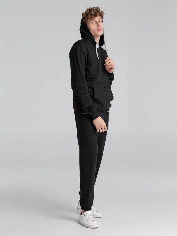 Толстовка на молнии с капюшоном Unit Siverga, черная арт.6895.30