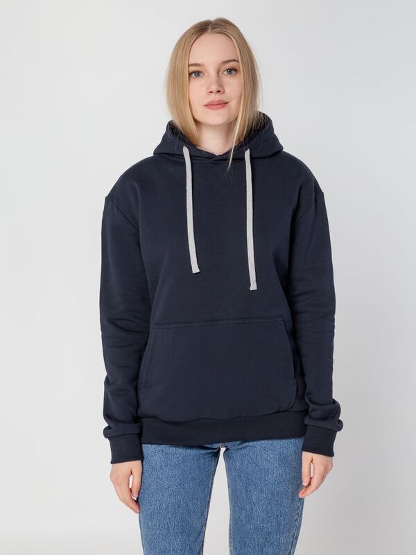 Толстовка с капюшоном Unit Kirenga Heavy, темно-синяя арт.6926.40