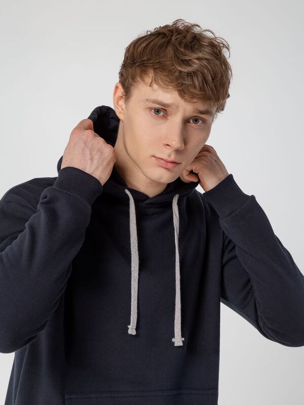 Толстовка с капюшоном Unit Kirenga Heavy, темно-синяя арт.6926.40