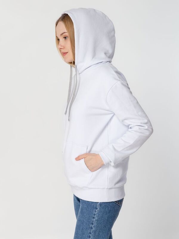 Толстовка с капюшоном Unit Kirenga Heavy, белая арт.6926.60