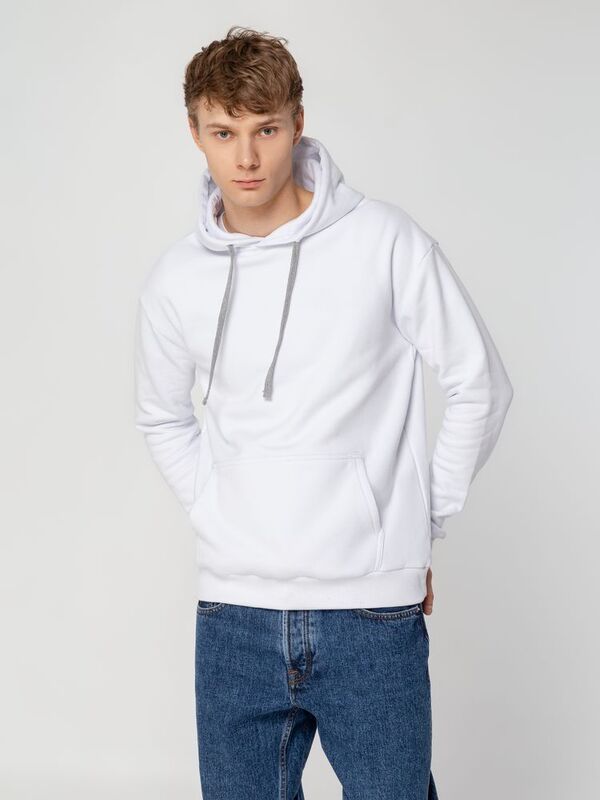 Толстовка с капюшоном Unit Kirenga Heavy, белая арт.6926.60