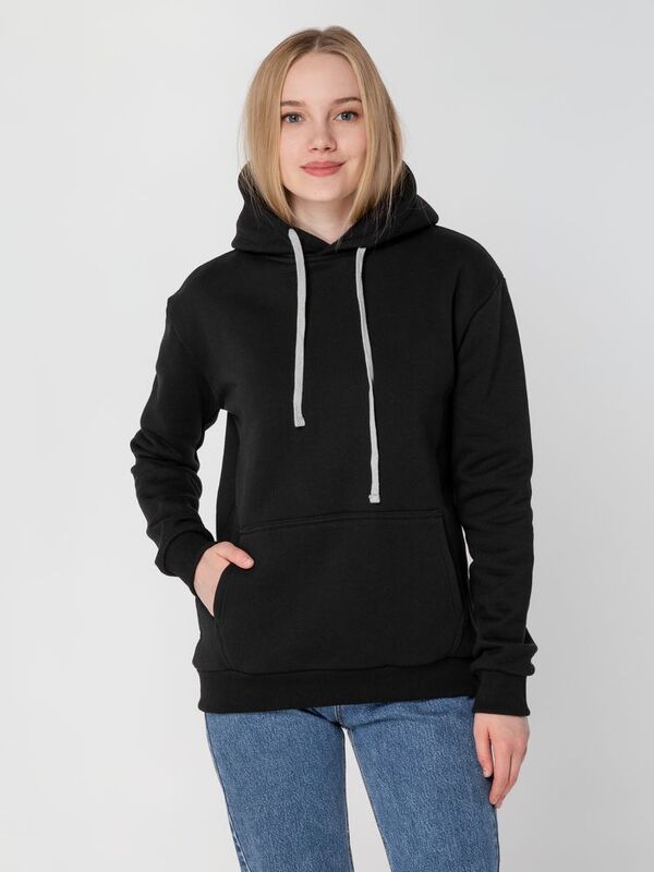 Толстовка с капюшоном Unit Kirenga Heavy, черная арт.6926.30
