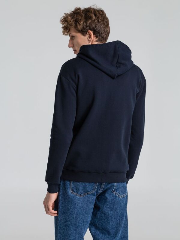 Толстовка на молнии с капюшоном Unit Siverga Heavy, темно-синяя арт.6927.40