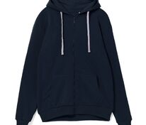 Толстовка на молнии с капюшоном Unit Siverga Heavy, темно-синяя арт.6927.40