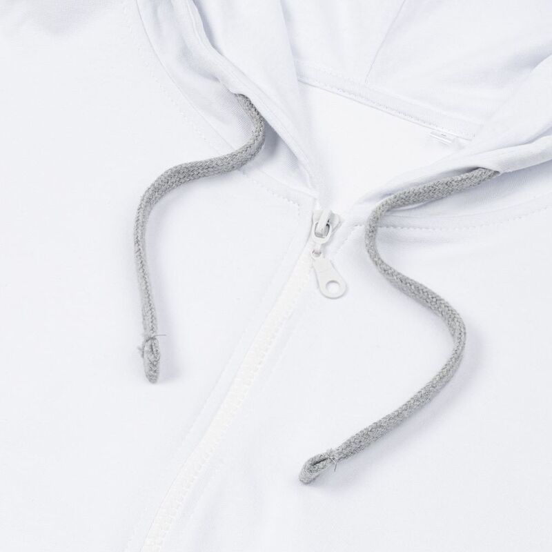 Толстовка на молнии с капюшоном Unit Siverga Heavy, белая арт.6927.60