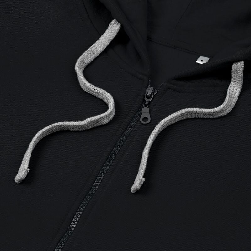 Толстовка на молнии с капюшоном Unit Siverga Heavy, черная арт.6927.30