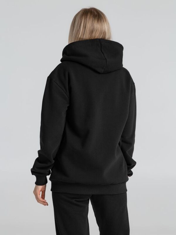 Толстовка на молнии с капюшоном Unit Siverga Heavy, черная арт.6927.30
