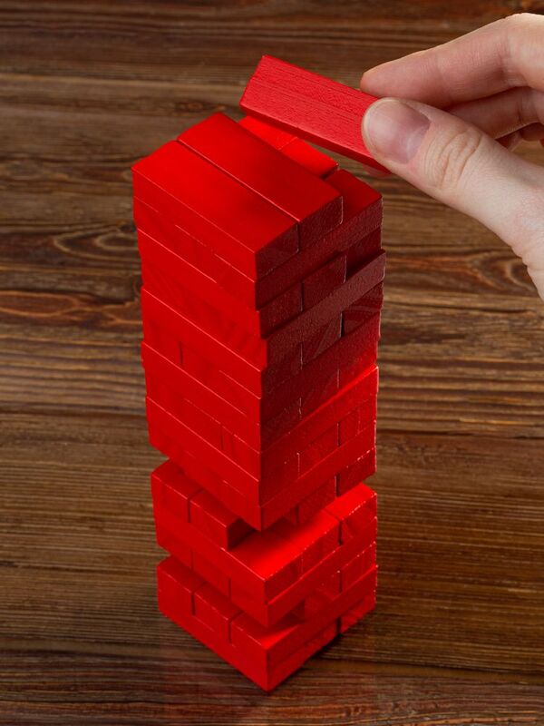 Игра &laquo;Деревянная башня мини&raquo;, красная арт.5351.50