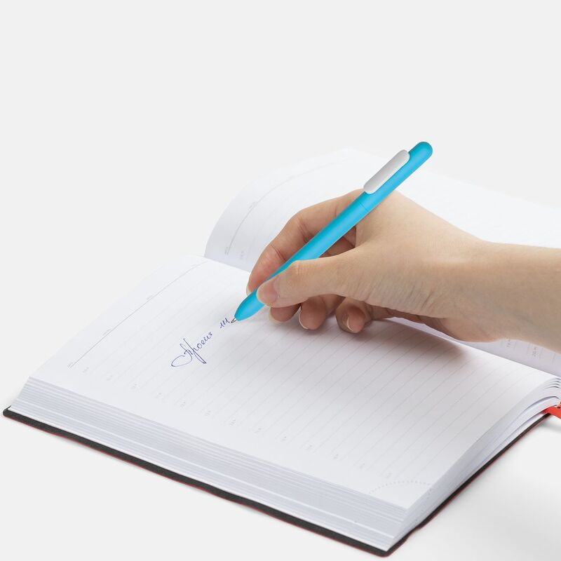 Ручка шариковая Swiper Soft Touch, голубая с белым арт.6969.44