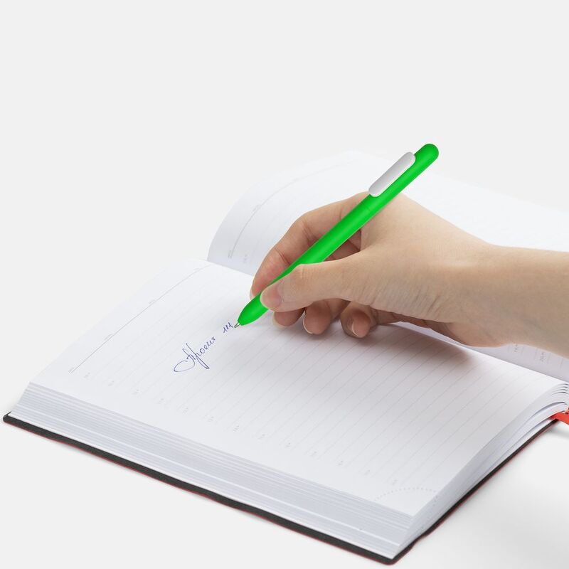 Ручка шариковая Swiper Soft Touch, зеленая с белым арт.6969.69
