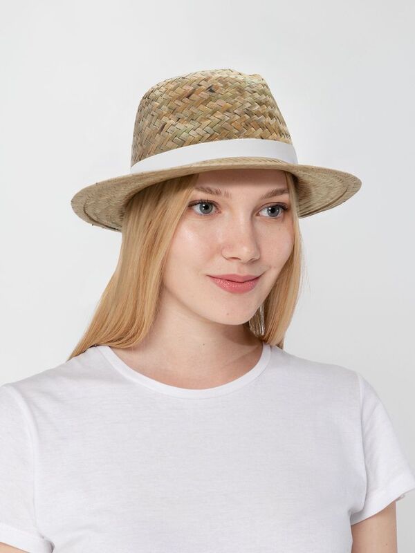 Шляпа Daydream, бежевая с белой лентой арт.6982.16