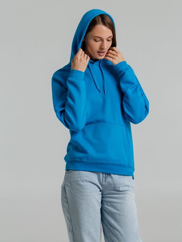 Толстовка с капюшоном Snake II бирюзовая арт.7611.42