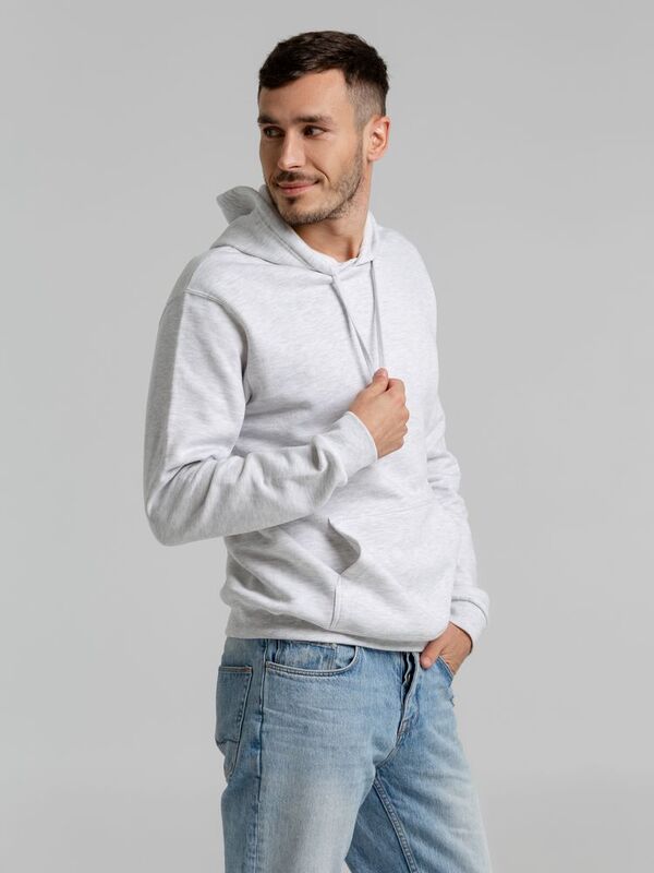 Толстовка с капюшоном Snake II светло-серый меланж арт.7611.16