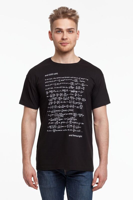 Футболка мужская &laquo;Да будет свет&raquo;, со светящимся принтом арт.7859.36