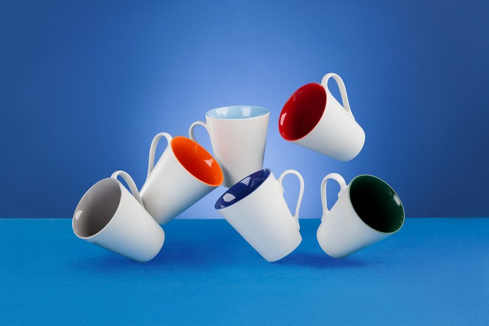 Кружка New Bell матовая, белая с зеленым арт.64811.90