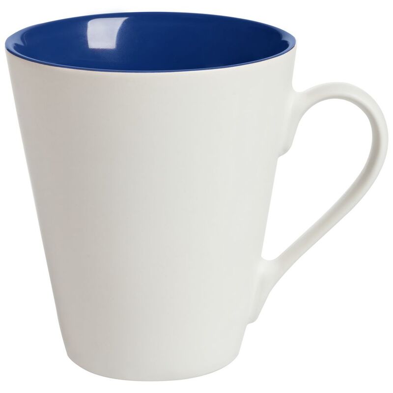 Кружка New Bell матовая, белая с синим арт.64811.40