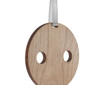 Деревянная подвеска Carving, в форме пуговицы Санты арт.10145.04