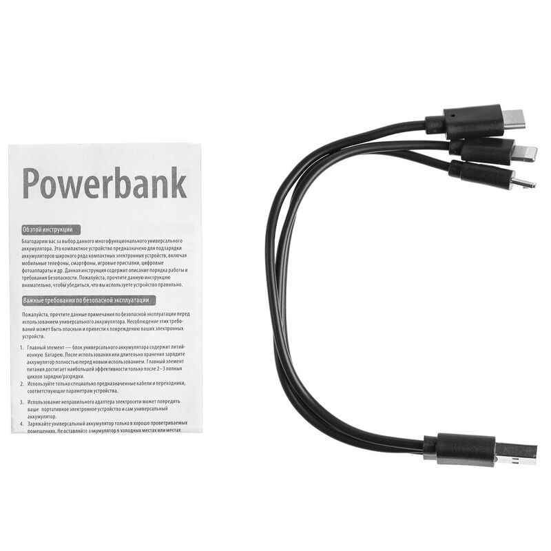 Внешний аккумулятор Uniscend Full Feel 10000 мАч с индикатором, черный арт.19994.30