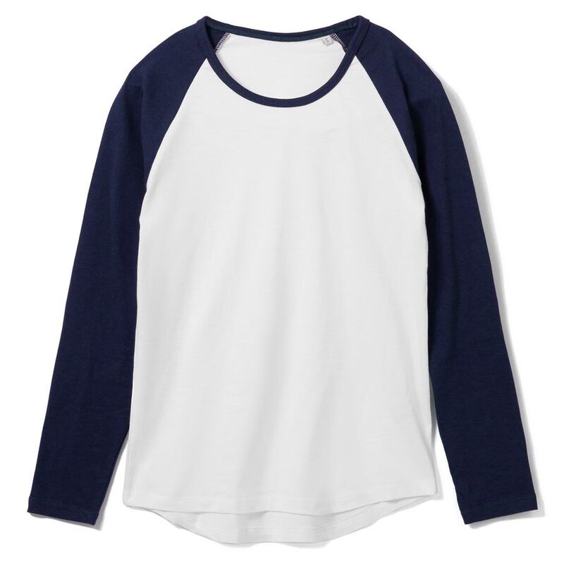 Футболка женская с длинным рукавом Milky Lsl, белая с темно-синим арт.02943904