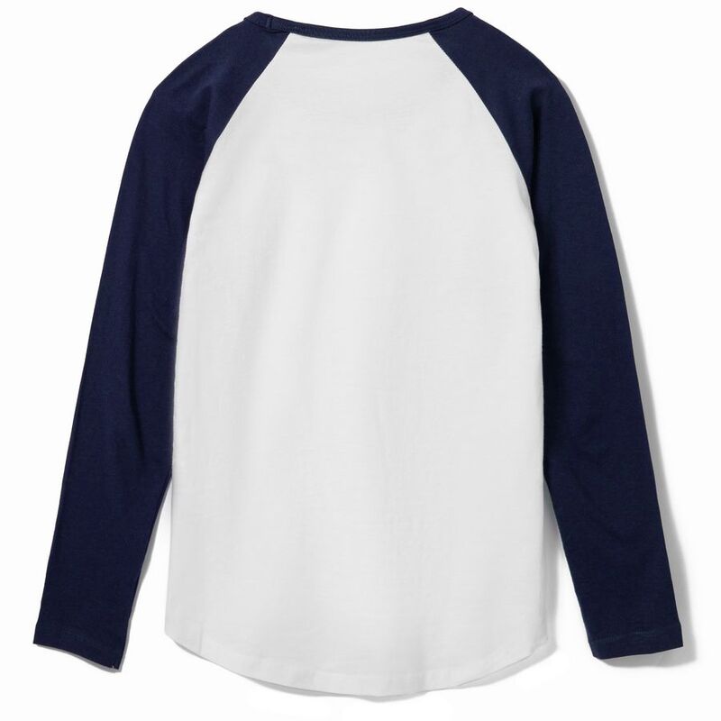 Футболка женская с длинным рукавом Milky Lsl, белая с темно-синим арт.02943904