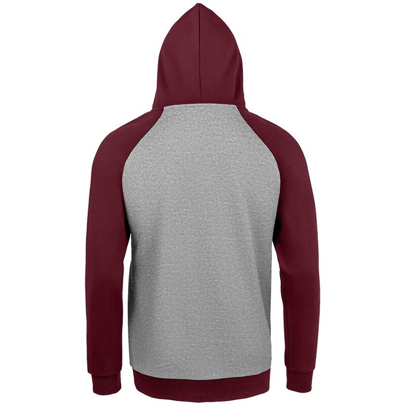 Толстовка унисекс Seattle, серый меланж с бордовым арт.02998113