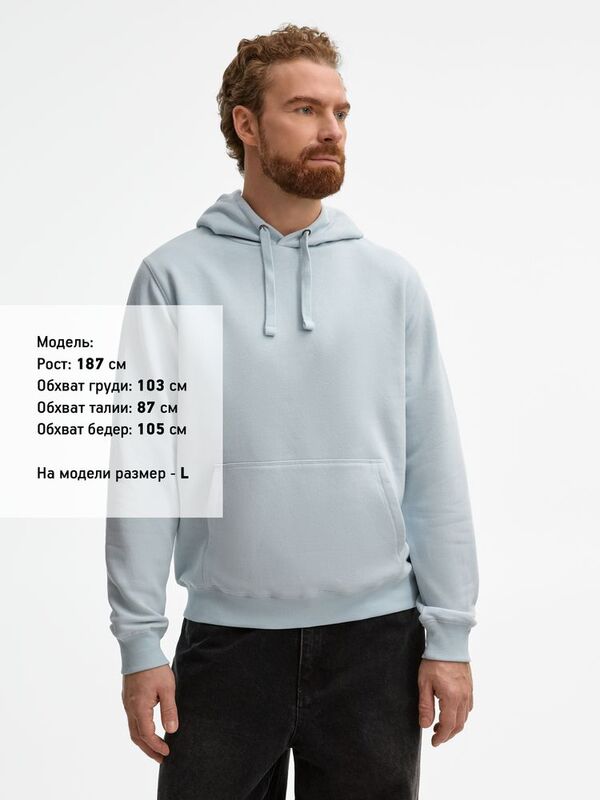 Толстовка унисекс Spencer, голубая арт.02991251