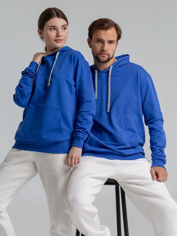 Толстовка с капюшоном Unit Kirenga, ярко-синяя арт.6894.44