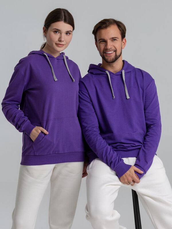 Толстовка с капюшоном Unit Kirenga, фиолетовая арт.6894.78