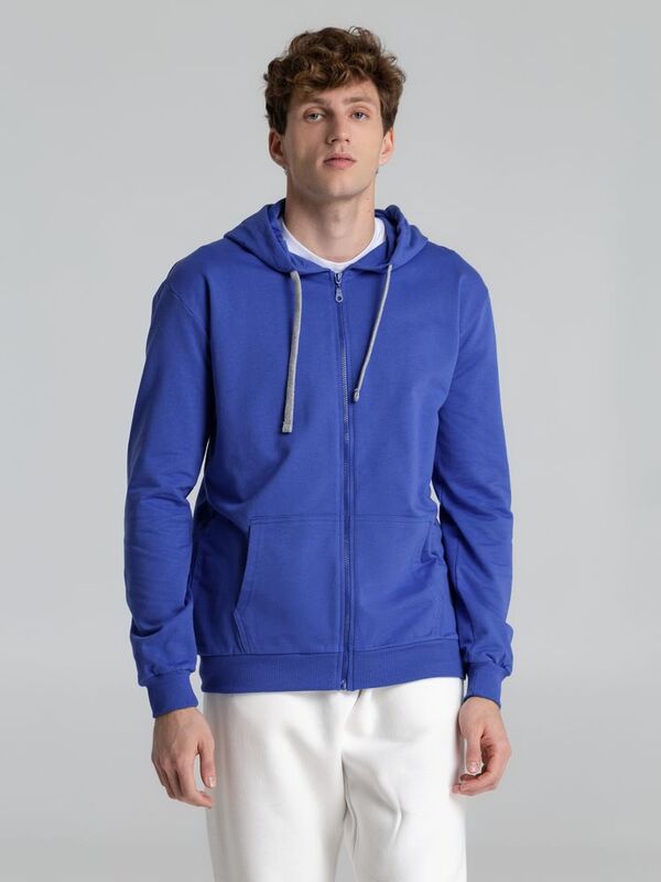 Толстовка на молнии с капюшоном Unit Siverga , ярко-синяя арт.6895.44