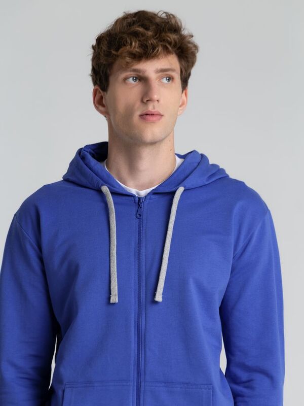 Толстовка на молнии с капюшоном Unit Siverga , ярко-синяя арт.6895.44