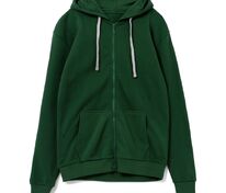 Толстовка с капюшоном на молнии Unit Siverga Heavy, темно-зеленая арт.6927.90