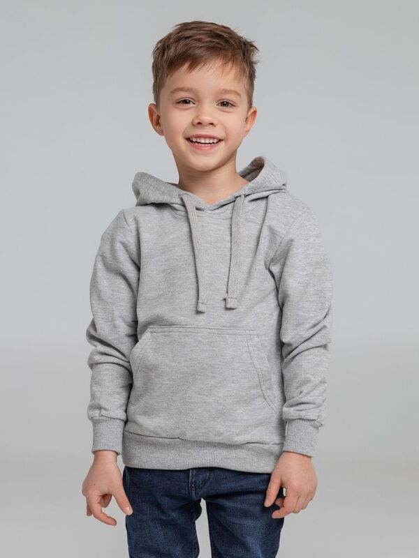 Толстовка с капюшоном детская Kirenga Kids, серый меланж арт.11147.11