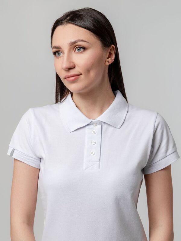 Рубашка поло женская Virma Premium Lady, белая арт.11146.60